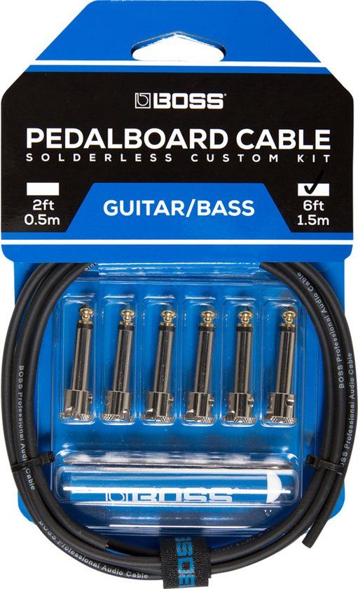 Boss BCK-6 Solderless Pedalboard Cable Kit 1.5m - Black