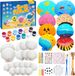 Set de peinture pour enfants, art et artisanat pour enfants, 18 coquillages naturels avec et sans trous
