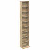 vidaXL CD Kast Sonoma Eiken 33 x 23,5 x 175 cm Bois traité