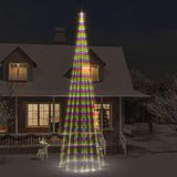 vidaXL Mât de drapeau sapin de Noël 1134 LED multicolore 800 cm