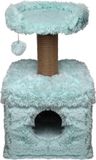 Topmast Krabpaal Fluffy Lima - Lichtblauw - 39 x 39 x 72 cm