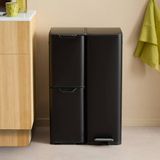 NOUS Living prullenbak - afvalscheiding (13L+17L+30L) - mat zwart