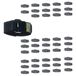 TUKA-i-AKUT TKB5022-45x-zwart klittenband kabelbinders, 45 X zwart, met gesp, 25 cm x 2 cm