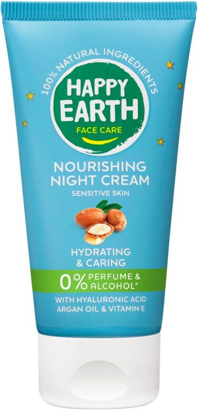 Happy Earth 100% Natuurlijke Voedende Nachtcrème - 50 ml