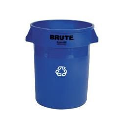 Rubbermaid BRUTE Vuilnisbak - 121.1 Liter - Rond - Blauw