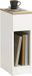 SoBuy Nachtkastje met Lade en Open Plank – Smal Bijzettafel – Wit, 20x35x60cm, FBT111-WN