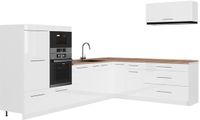 Vicco Hoekkeuken Fame-Line, Wit Hoogglans/Wit, 327 x 227 cm