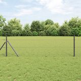 vidaXL Hexagon hek 0,8 x 50 m pvc grijs