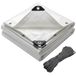 VOUNOT® Beschermend zeil van polyethyleen 180 g/m², waterdicht, zeer zwaar en duurzaam, aan beide zijden gecoat, met aluminium ogen, afdekking voor tuin en zwembad, wit, 1,5 x 6 m