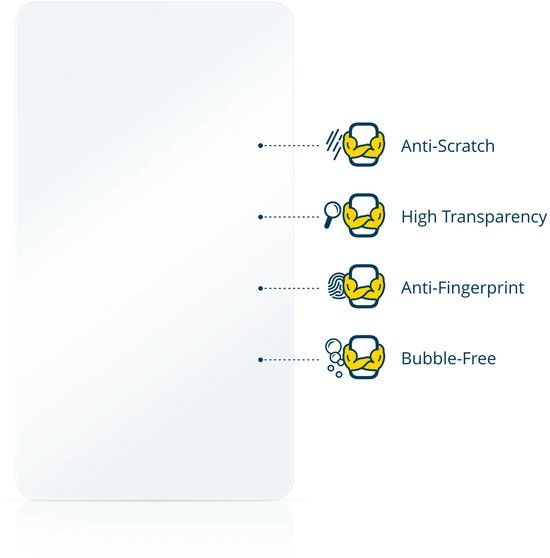 BROTECT - Screenprotector voor Siltcon Vortex SI162 - Folie Beschermfolie transparant 2 Stuks