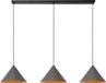 Lucide SPITZE Hanglamp - 3xE27 - Grijs