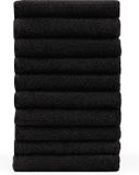 Blumtal Terry Handdoeken Set - 10 x Gasten Handdoekje - 30 x 50 cm - Zwart