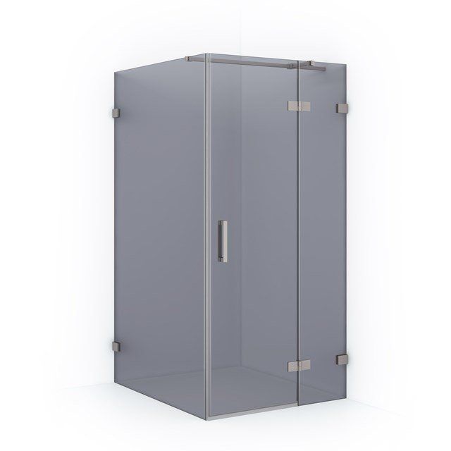 Maxaro Douchecabine Diamond 120x100cm 8mm Rookglas Geborsteld RVS