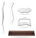 Merkloos Icecat 4 pièces : ensemble de masseurs Gua Sha en acier inoxydable pour le visage et le corps