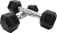 Focus Fitness Hexa Dumbbells - Set 2x 2 kg - Zwart - Rubber