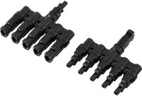 TRU COMPONENTS TC-13805804 5-voudige PV-aftakverbinderset Zwart Inhoud: 2 stuk(s)
