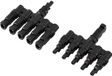 TRU COMPONENTS TC-13805804 5-voudige PV-aftakverbinderset Zwart Inhoud: 2 stuk(s)