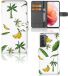 B2Ctelecom Samsung Galaxy S21 Hoesje Book Case Kunstleer TPU Banana Tree Banaan Natuur Planten