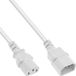 InLine C13 - C14 stroomkabel voor UPS/PDU - 3x 0,75mm / wit - 0,30 meter