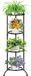 Unyqoos Support de plantes à 4 étages, métal, 115 cm, noir