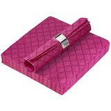 VERWIJDERBARE Europees Made VERWIJDERBARE GEQUILTEERDE LUNCHEON NAPKINS | voor luxe bruiloft en dineren | 16 st | Deep Pink