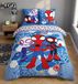 TRANKIELO® - Housse de couette 1 personne 140x200 + taie d'oreiller - 100% coton - facile d'entretien - design amusant