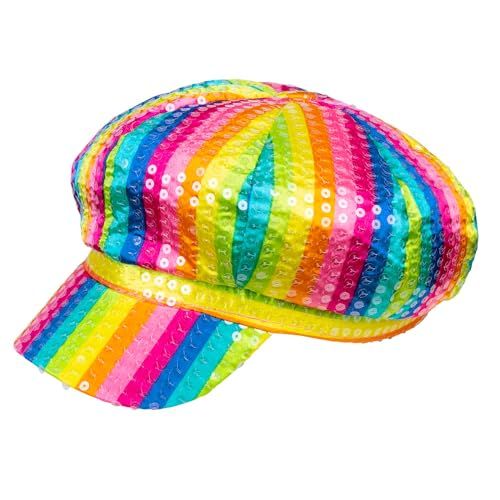 Boland 01370 - Pet Lillipop met pailletten, kleurrijke hoofddeksel voor carnavalskostuums, clownskostuum, Flower Power, kostuumaccessoires voor dames en heren