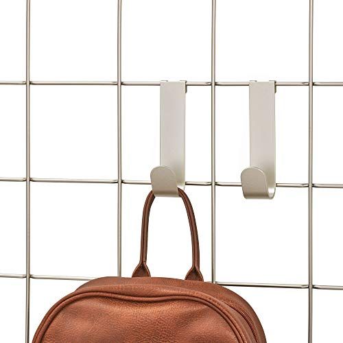 IDesign Set van 2 wandhaken - Picture Rail haken - mat zilver