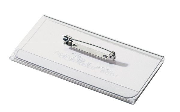 Durable Badge with Pin 40x75mm - 100 Pack