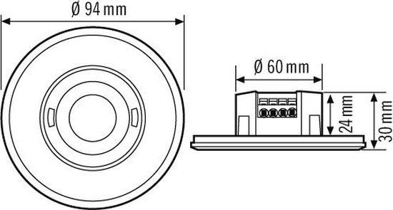 Esylux PD-FLAT 360i/8 - Bewegingsdetector - Wit