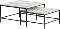 Vicco Ramio Salontafel set – 80 x 80 cm 2 delen Wit/zwart