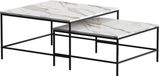 Vicco Ramio Salontafel set – 80 x 80 cm 2 delen Wit/zwart