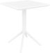 CLP Sky klaptafel - Inklapbare tafel - Rond of vierkant - Tuintafel - Voor binnen en buiten - UV-bestendig - Weerbestendig wit vierkant
