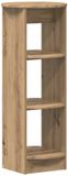 vidaXL Bijzetkast Artisanaal eiken 40 x 40 x 100 cm Geconstrueerd hout