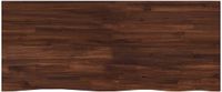 vidaXL Tafelblad Rechthoekig Donkerbruin Glas 130 x 50 x 3 cm