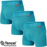 Undiemeister Boxershorts Heren - 3-Pack - Naadloos Ondergoed - Tencel - Aurora Sky (Cyaan) - Maat S