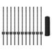 vidaXL Hexagonal Mesh Fence with Posts, 25 x 0.6 m, PVC-Coated Steel, Grey