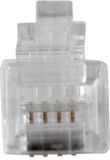 ACT Intronics TD102 ACT RJ10 (4P/4C) Modulaire Connector voor Platte Kabel - Transparant