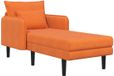 vidaXL Chaise longue surdimensionnée Orange Coton