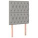 VidaXL Hoofdbord Licht Grijs Stof 80x7x118/128 cm