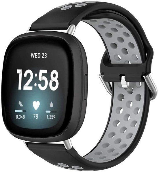 imoshion Fitbit Siliconen sport bandje - Zwart