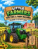 Little Farmers: Tractors & Farm Machines Coloring & Activity Book