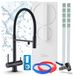 Ari Highflex Système de filtration d'eau avec membrane RO5 400 GPD, sans réservoir, pivotement à 360 degrés, cartouche en céramique, aérateur, laiton, finition noir mat