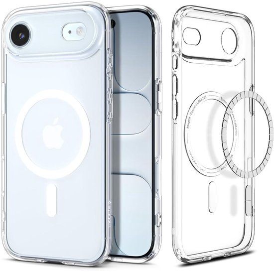 Spigen Ultra Hybrid MagFit - Hoesje Geschikt voor iPhone Air - Compatibel met MagSafe / Qi2 - Back Cover Transparant Wit