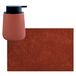 MSV tapis de sol de salle de bain - 40 x 60 cm - avec distributeur de savon de même couleur 300 ml - terre cuite