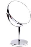 HIMRY 8 Inch Badkamerspiegel, 5x Vergroting Cosmetische Spiegel, Aanrecht Make-up Spiegel, Reisspiegel, Scheerspiegel Dubbelzijdig, Vrijstaand Tafelspiegel Verchroomd, KXD3108-5x