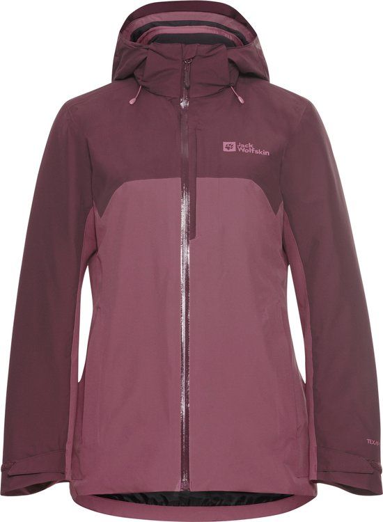 Jack Wolfskin HUNBERG 3IN1 JKT W Dames Outdoorjas - raisin L 2025