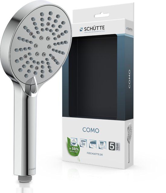 SCHÜTTE COMO Handdouche - Douchekop ø 12.5 cm - 3 Standen - Chroom