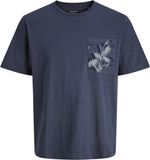 JACK&JONES - JORMONTAUK AOP POCKET TEE CN - Heren - T-shirts - XL - Katoen - Odyssey Gray