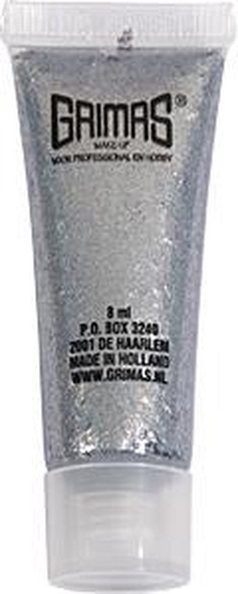 Grimas Shimmer Gel - 710 Zilver - 8ml - 8717277472608